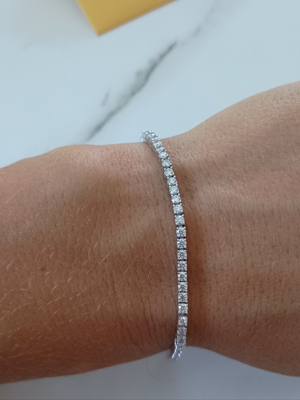 New Moissanite Diamond Tennis Bracelet 2mm 7 inch  925 Brilliant Round Cut